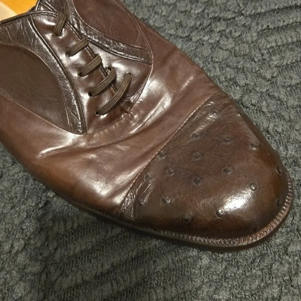 Moresechi Calfskin Leather Shoes Size 10 Mens - Made in Italy! 899 Retail!